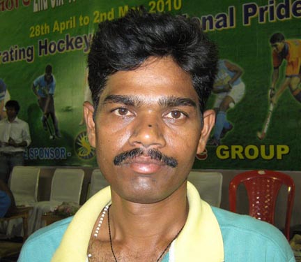 Former Orissa hockey captain Surendra Barla in Bhubaneswar on May 2, 2010.