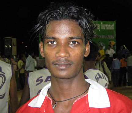Orissa hockey player Sanjit Kujur in Bhubaneswar on May 2, 2010.