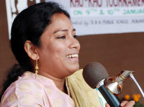 Odisha woman footballer Gitanjali Samantaray in Bhubaneswar on January 9, 2012.