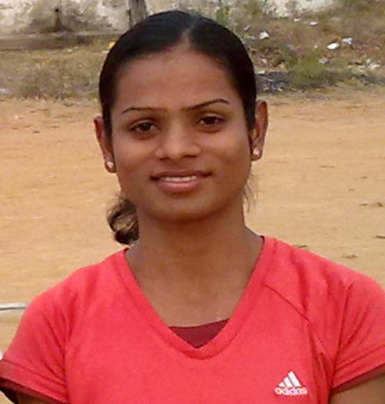 Odisha sprinter Dutee Chand in Bargarh on May 25, 2012.