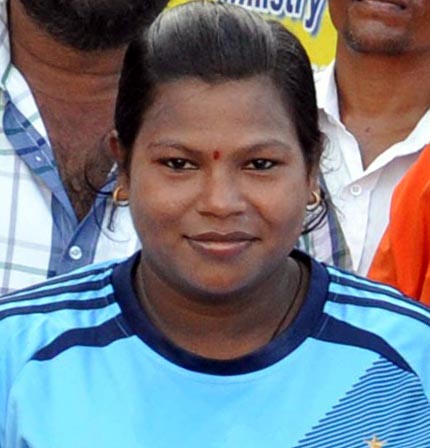 Odisha woman sepak takraw player Pravasini Parida at Barabati Stadium in Cuttack on June 3, 2013.