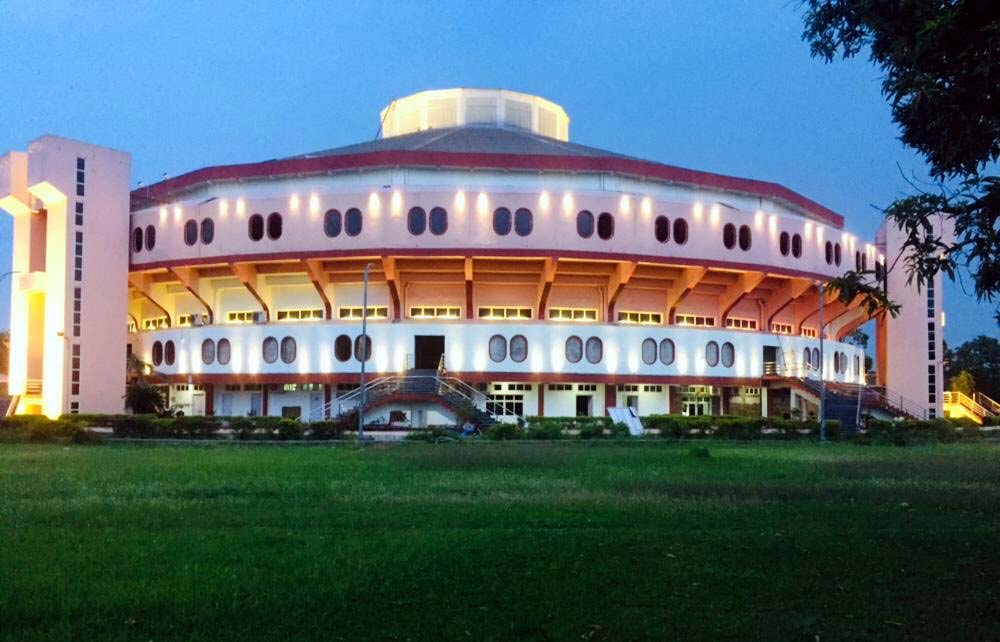 View of the Jawaharlal Nehru Indoor Stadium, Cuttack, which gets ready to stage the Commonwealth Table Tennis Championship in July 2019.