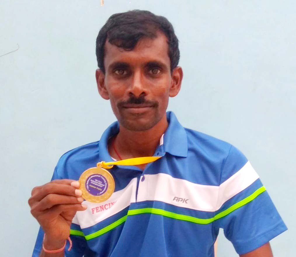 File photo of Odisha wheelchair fencer V Ramesh Rao
