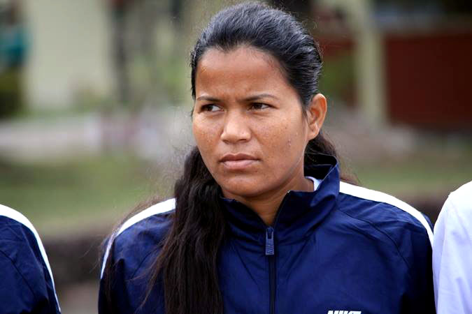 File picture of Odisha woman football international Sasmita Mallick.