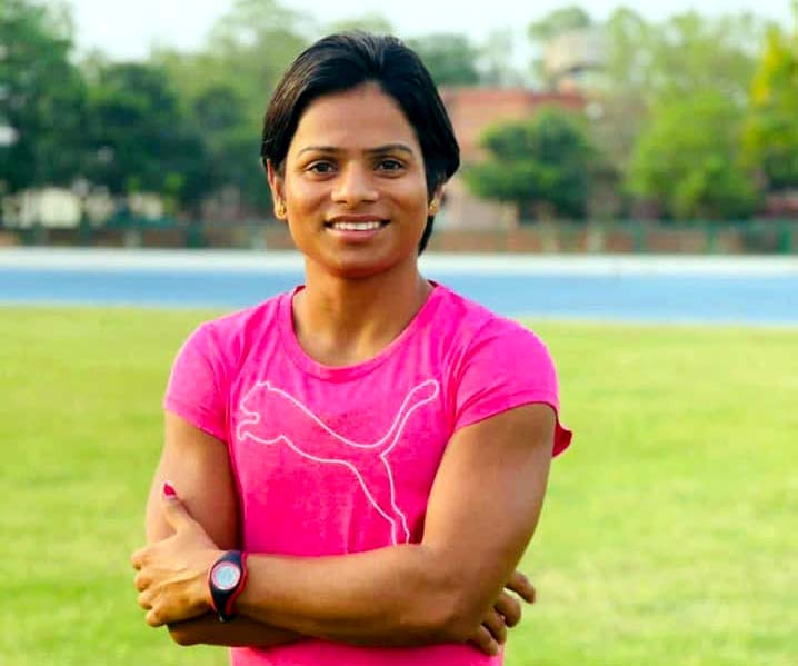 Odisha sprint star Dutee chand at an unknown location on 8th June, 2021.