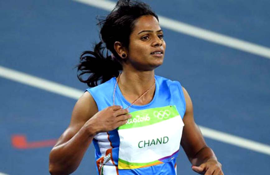 Odisha sprinter Dutee Chand in action at the Rio Olympic Games on on 12 August, 2016.