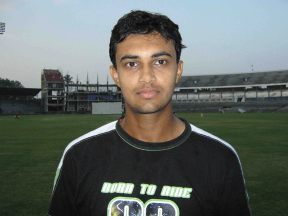 Orissa Ranji all-rounder Paresh Patel at Barabati Stadium, Cuttack on Oct 18, 2008.