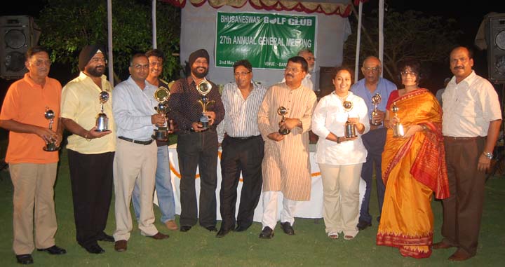 Prize winners at the closing function of BGC season-ending tournament in Bhubaneswar on May 2, 2009.
