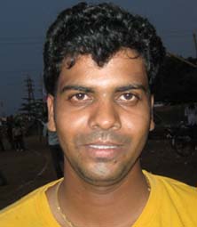 Orissa cricketer <b>Rakesh Mohanty</b> in Bhubaneswar on <b>May 24, 2009.