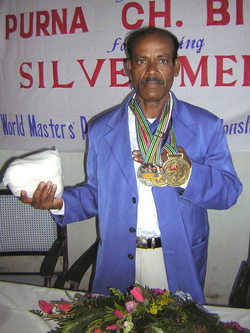 File photo of Orissa powerlifter <b>Purna Chandra Bidika.