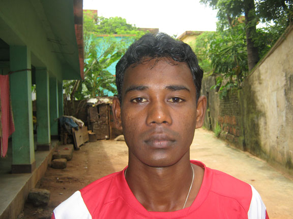 Orissa footballer <b>Khiradhar Say</b> in Bhubaneswar on <b>July 22, 2009
