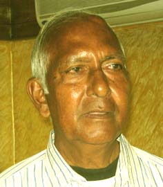 Veteran chess official and coach <b>Arati Bijoy Mohanty</b> in Bhubaneswar on <b>July 29, 2009.