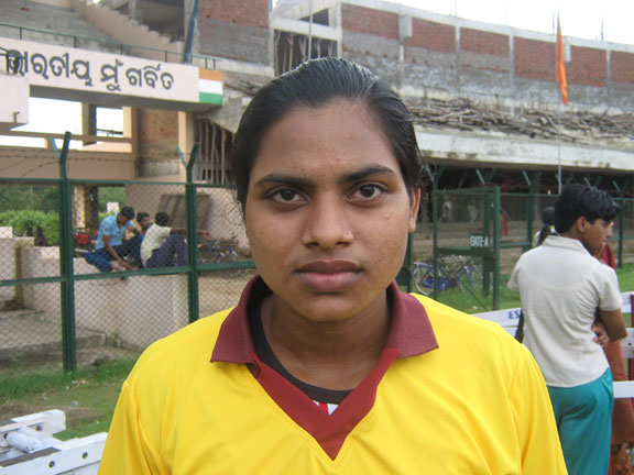 Orissa athlete <b>Renubala Mahanta</b> in Bhubaneswar on <b>August 16, 2009</b>
