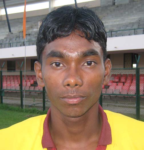 Orissa athlete <b>Anand Majhi </b>in Bhubaneswar on <b>August 17, 2009.
