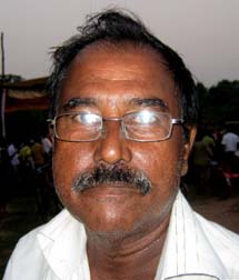 Former Orissa Santosh Trophy footballer <b>Manmath Nath Singh (Siru) </b>in Bhubaneswar on <b>Sept 12, 2009.