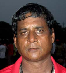 Former Orissa goalkeeper <b>Gopabandhu Sahu </b>in Bhubaneswar on <b>Sept 12, 2009.