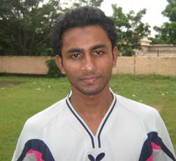 Orissa Table tennis player <b>Tousif Haque</b> in Bhubaneswar on <b>October 3, 2009</b>