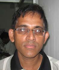 Orissa chess player <b>Ashok Kumar Satapathy</b> in Bhubaneswar on <b>Sept 28, 2009.