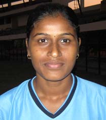 Orissa woman football international <b>Alochana Senapati</b> in Bhubaneswar on <b>Oct 26, 2009.