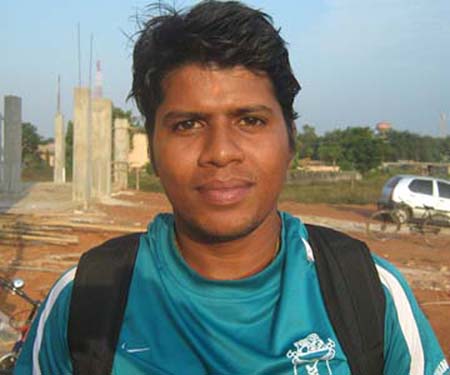 File photo of Orissa cricketer Subit Biswal at Bhubaneswar in 2010.