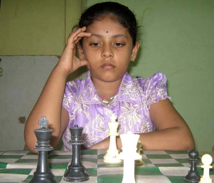 Odisha chess player Rutumbara Bidhar in Bhubaneswar on Oct 18, 2010.