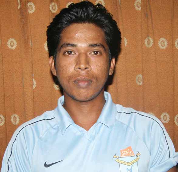 Odisha cricketer Priyatosh Paramanik in Bhubaneswar on March 14, 2013