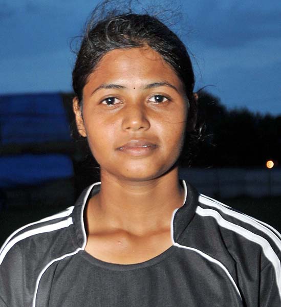Odisha woman footballer Suvaprava Rout in Bhubaneswar on September 8, 2013.