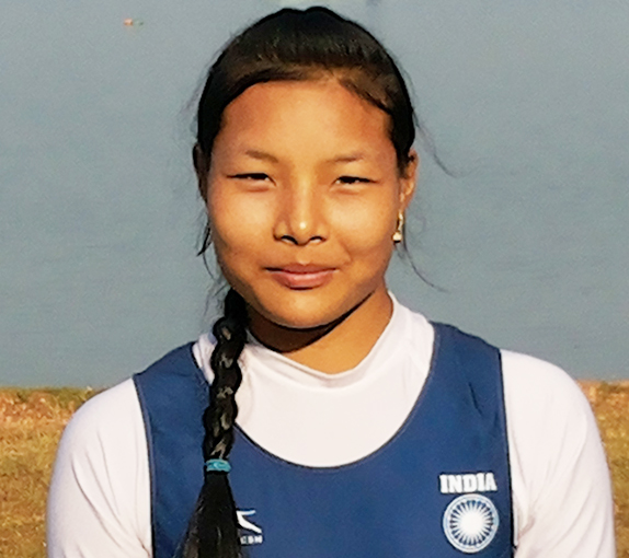 Odsha woman rower M Amusana Devi on November 12, 2013.