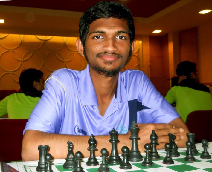 Odisha chess player Mohammad Ashraf at the East Zone Inter-University Chess Championship in Bhubaneswar on Sept 29, 2014.