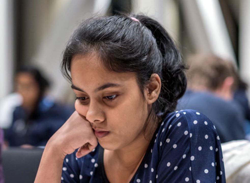 File photo of Odisha chess player Saina Salonika