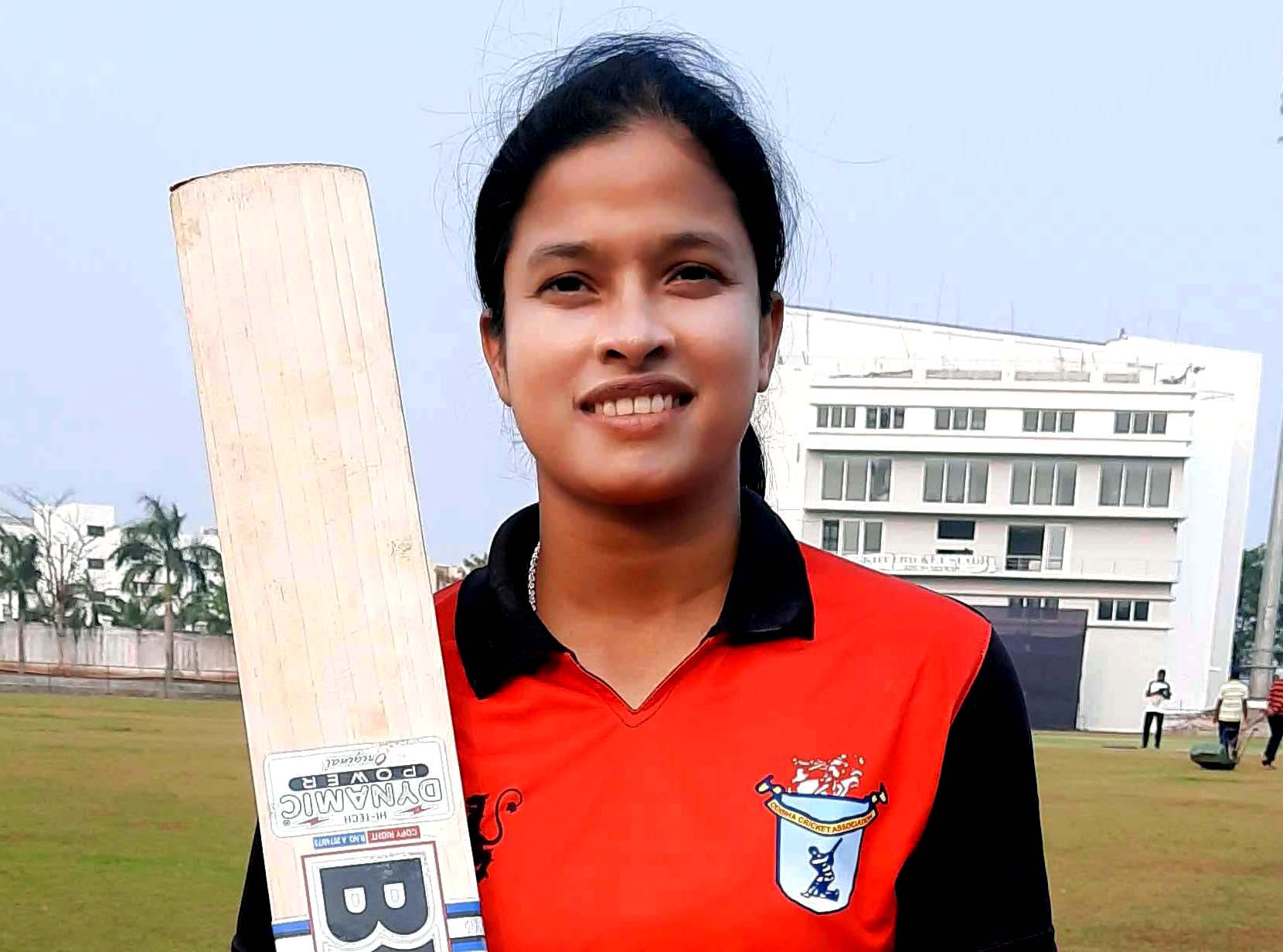 Odisha woman cricketer Silpa Swain at KIIT Cricket Ground in Bhubaneswar on 19 January, 2021.