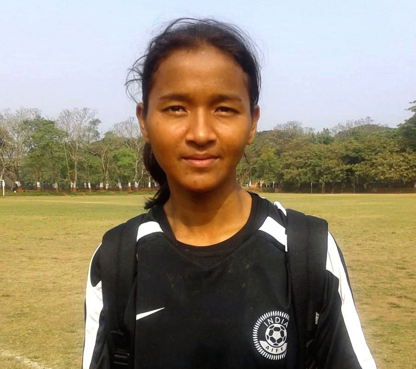 Undated file picture Odisha woman football international Pinky Bompal Magar.