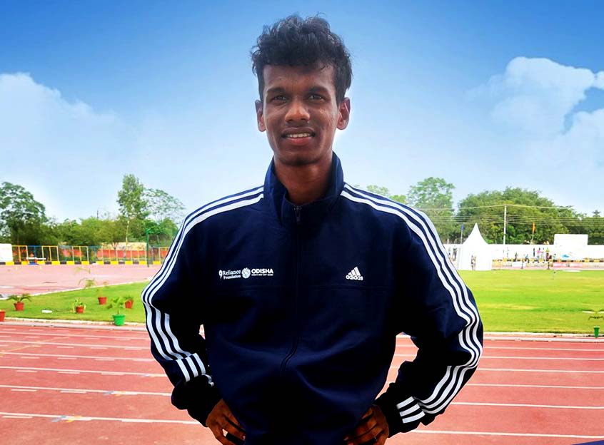 Undated file picture of Odisha athlete Aryan Ekka at Kalinga Stadium in Bhubaneswar.
