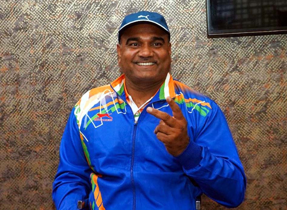 Indian para discus-thrower Vinod Kumar at the Tokyo Paralympics on 29 August 2021.