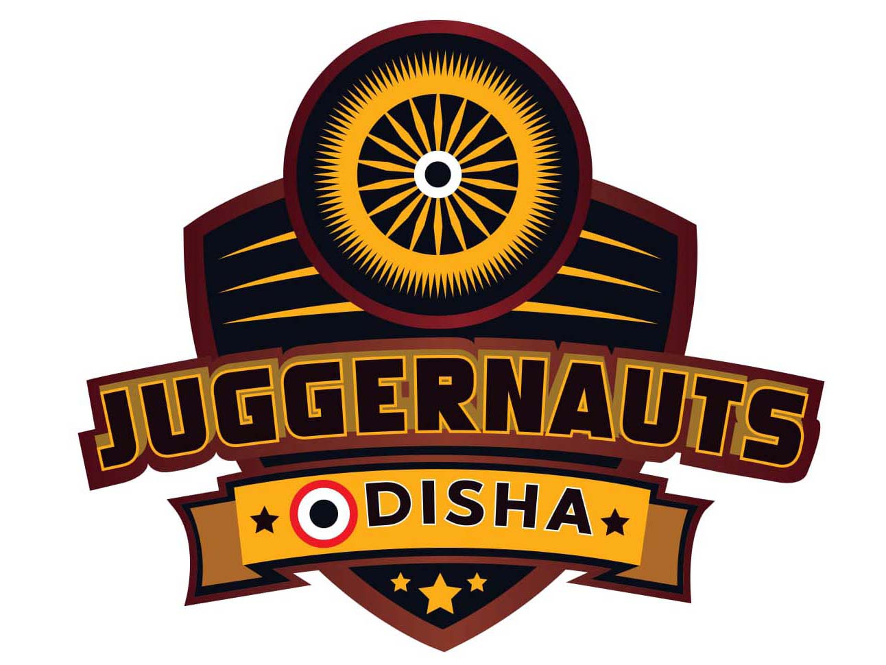 Logo of Odisha Juggernauts, the State Government-owned franchise of Ultimate Kho-Kho League.