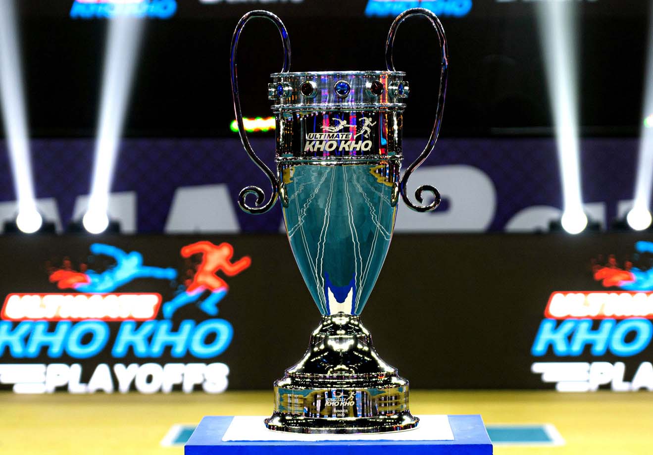 The glittering trophy of the inaugural season of the Ultimate Kho Kho League.