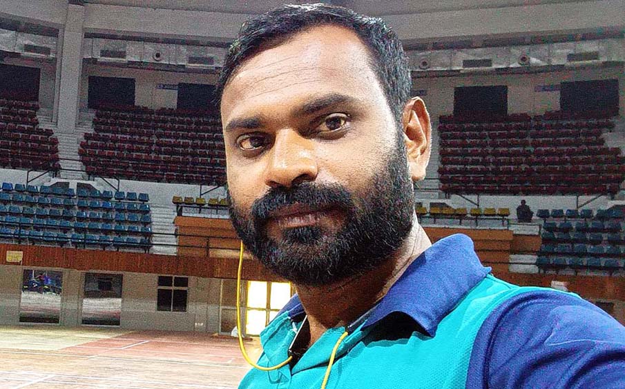Odisha lawn bowler Lalit Sharma at JN Indoor Stadium in Cuttack on 3 April 2023.