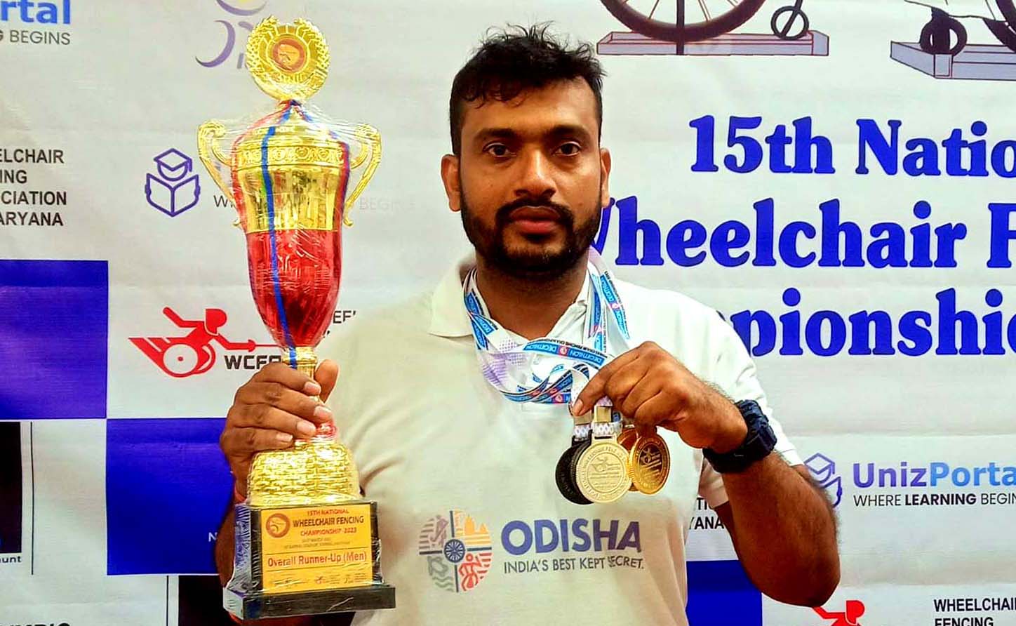 Undated file picture of Odisha wheelchair fencer Rakhal Kumar Sethy.