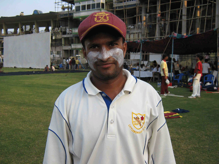 Orissa Ranji batsman Pravanjan Mullick at Barabati Stadium, Cuttack on Oct 18, 2008.