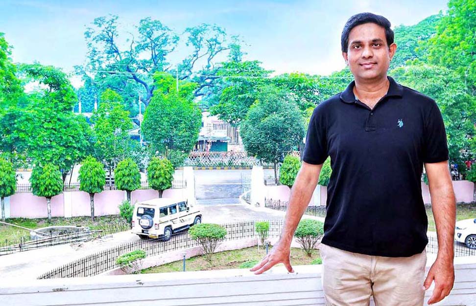 Odisha Sports Secretary R Vineel Krishna poses on 12 August 2023 during visit to Mayurbhanj district, where he started his IAS career as Assistant Collector in 2006.