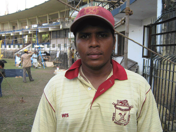 Orissa Ranji batsman Subit Biswal in Cuttack on Oct 18, 2008.