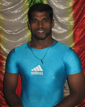 Orissa powerlifter Nakula Sahu in Bhubaneswar on Dec 8, 2008.