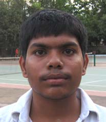 Orissa tennis player <b>Avishek Rath </b>at Bhubaneswar in <b>April, 2009.
