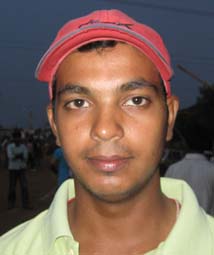 Orissa cricketer <b>Payas Ranjan Sinha</b> in Bhubaneswar on <b>May 24, 2009.