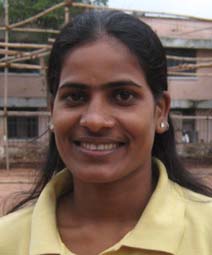 Orissa and Railway woman kabaddi player <b>Sanjukta Rout</b> in Bhubaneswar on <b>May 25, 2009.