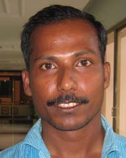 Television sports reporter <b>Niranjan Reddy</b> in Bhubaneswar on <b>June 6, 2009.
