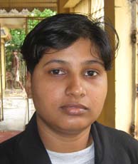 Orissa woman cricketer <b>Rajalaxmi Ray</b> in Bhubaneswar on <b>June 26, 2009.