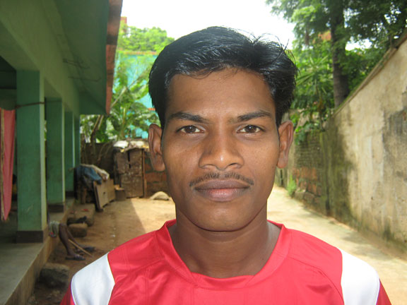 Orissa footballer <b>Kedarnath Singh</b> in Bhubaneswar on <b>July 22, 2009