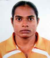 File photo of Orissa Police international woman athlete <b>Saraswarti Chand.