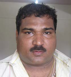 Orissa Powerlifting Association secretary <b>Chitta Ranjan Swain </b>in Bhubaneswar on <b>August 21, 2009.